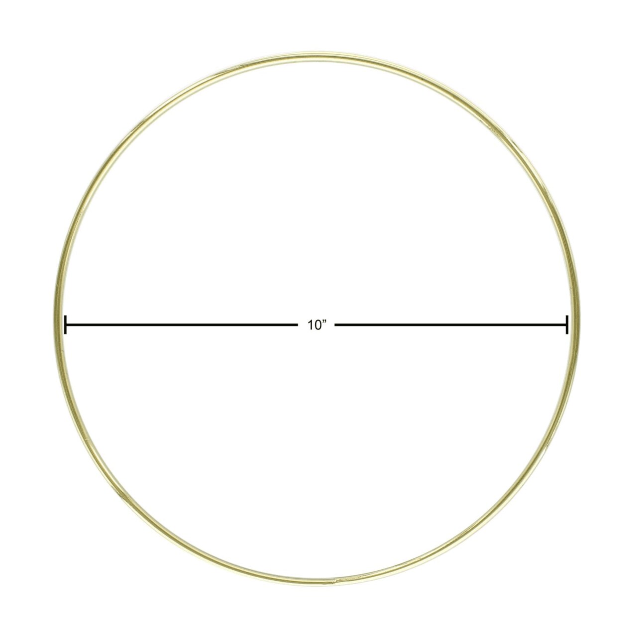 Essentials By Leisure Arts Metal Ring 10" Brass – Wreath Frame, Macrame Hoop, Brass Craft Ring for DIY Projects, Floral Arrangements, Wall Decor, and Handmade Crafts